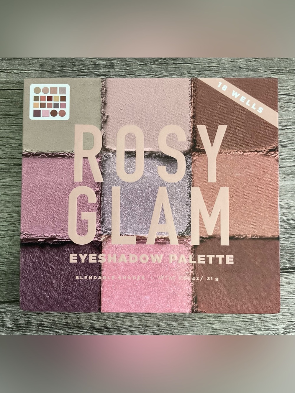 Enchanté Accessories Rosy Glam Eyeshadow Palette - 18 Wells - New